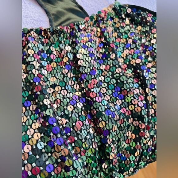 PARKER PURPLE SEQUIN DRESS SIZE XS - Picture 4 of 8